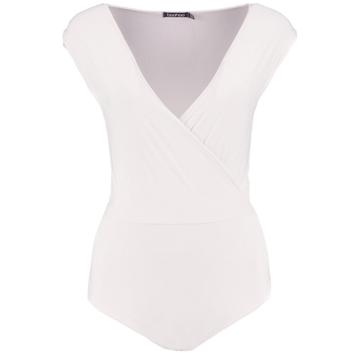 Sadie Dance Slinky Short Sleeve Wrap Front Bodysuit